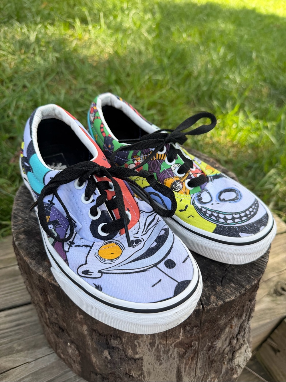 Vans Kids Multicolor Graphic Canvas Sneakers with Black Laces